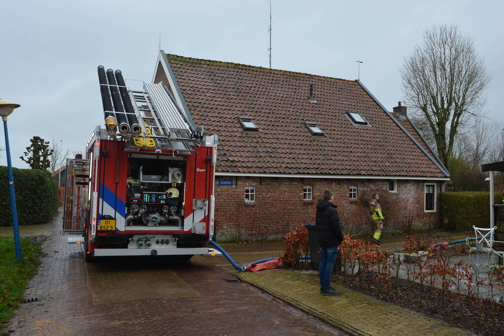Brand in schoorsteen snel onder controle