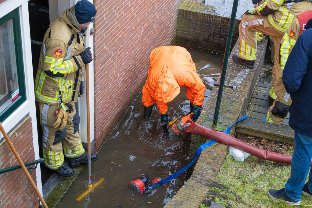 Flinke wateroverlast in Muiderslot