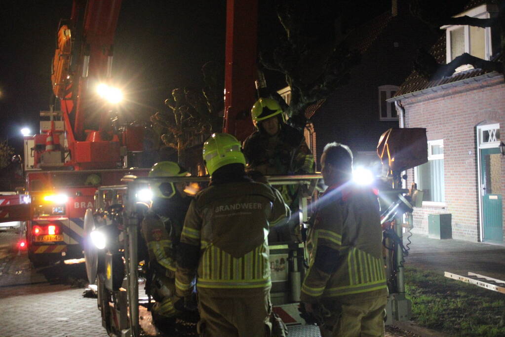 Brandweer ingezet voor een brand in schoorsteen