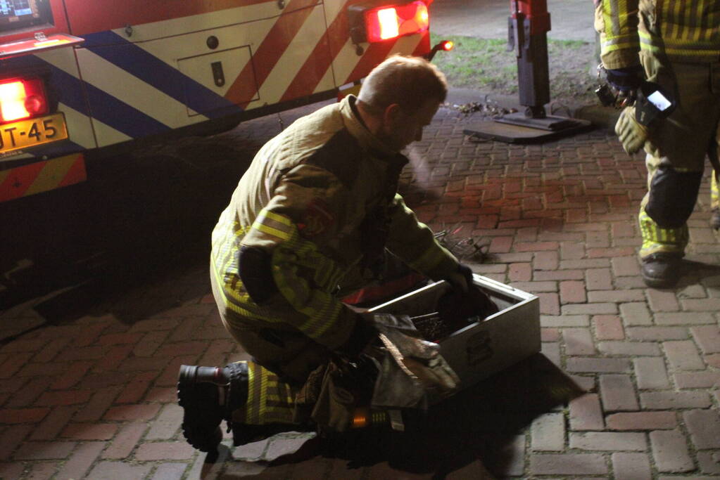 Brandweer ingezet voor een brand in schoorsteen