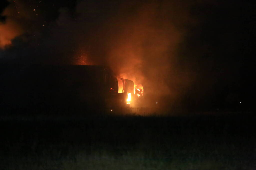 Uitslaande brand in bedrijfspand