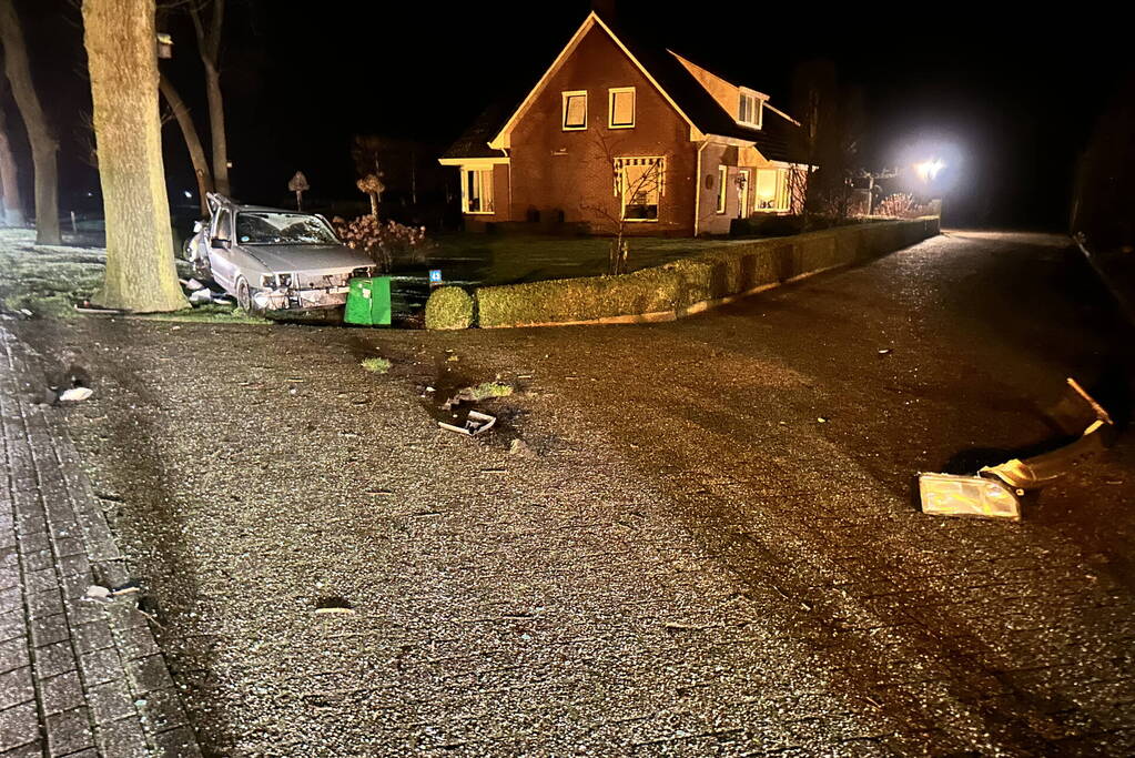 Bestuurder aangehouden na botsing met boom