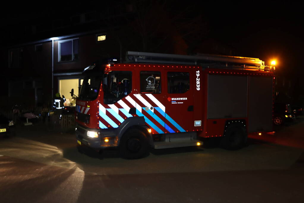 Brandweer ingezet voor brandende plant