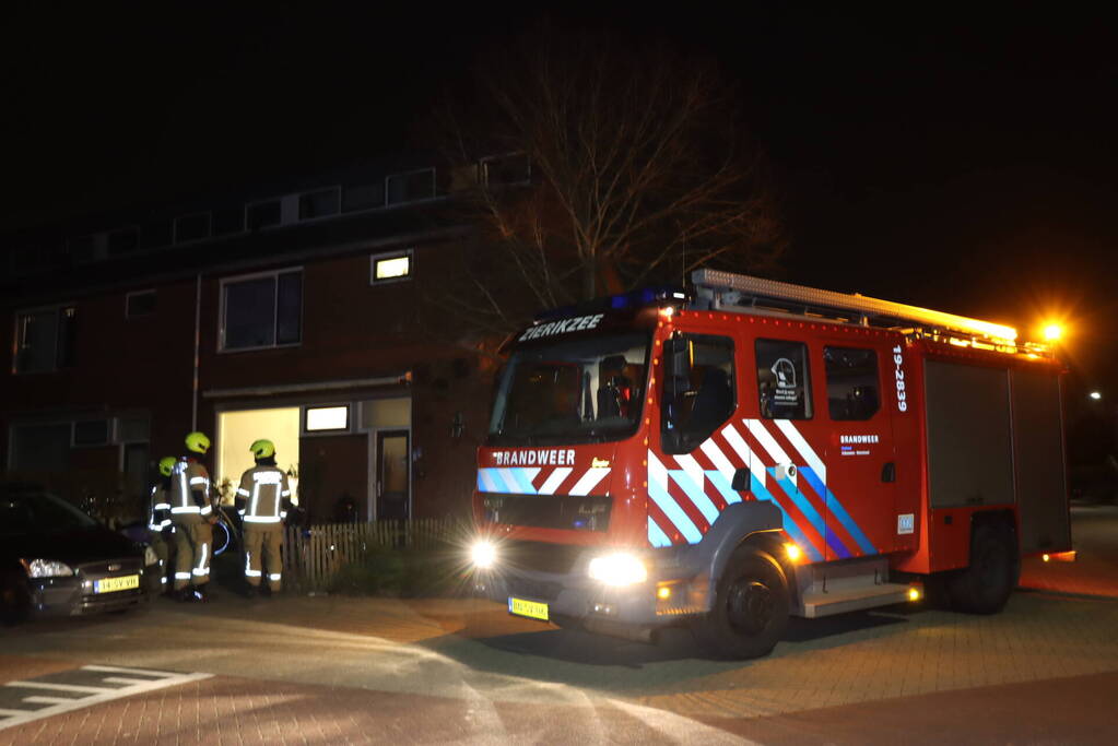 Brandweer ingezet voor brandende plant