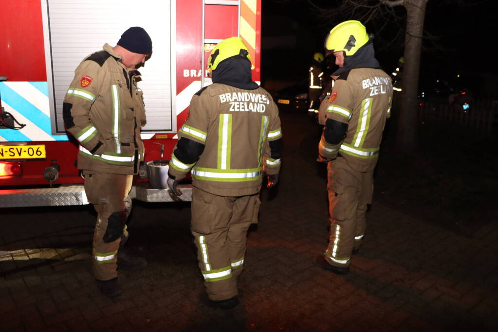 Brandweer ingezet voor brandende plant