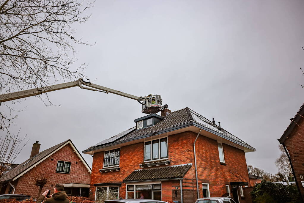 Veel bekijks bij schoorsteenbrand