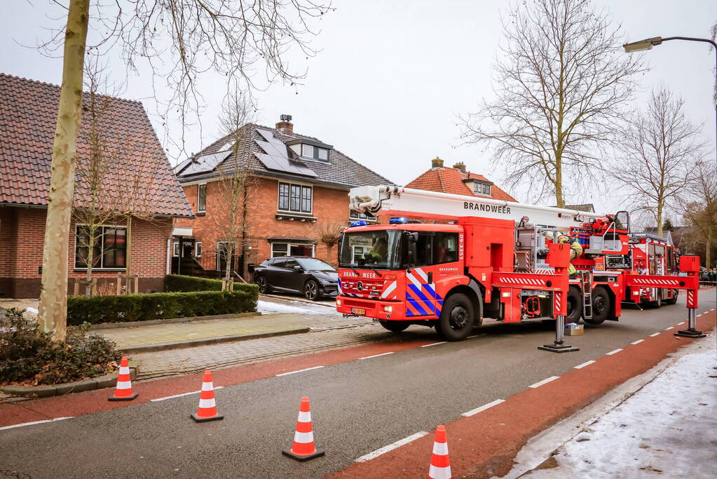 Veel bekijks bij schoorsteenbrand