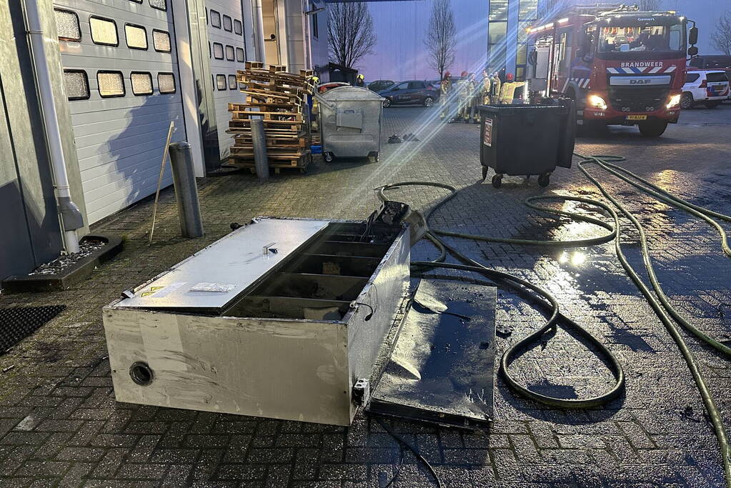 Fiets accu's vatten vlam