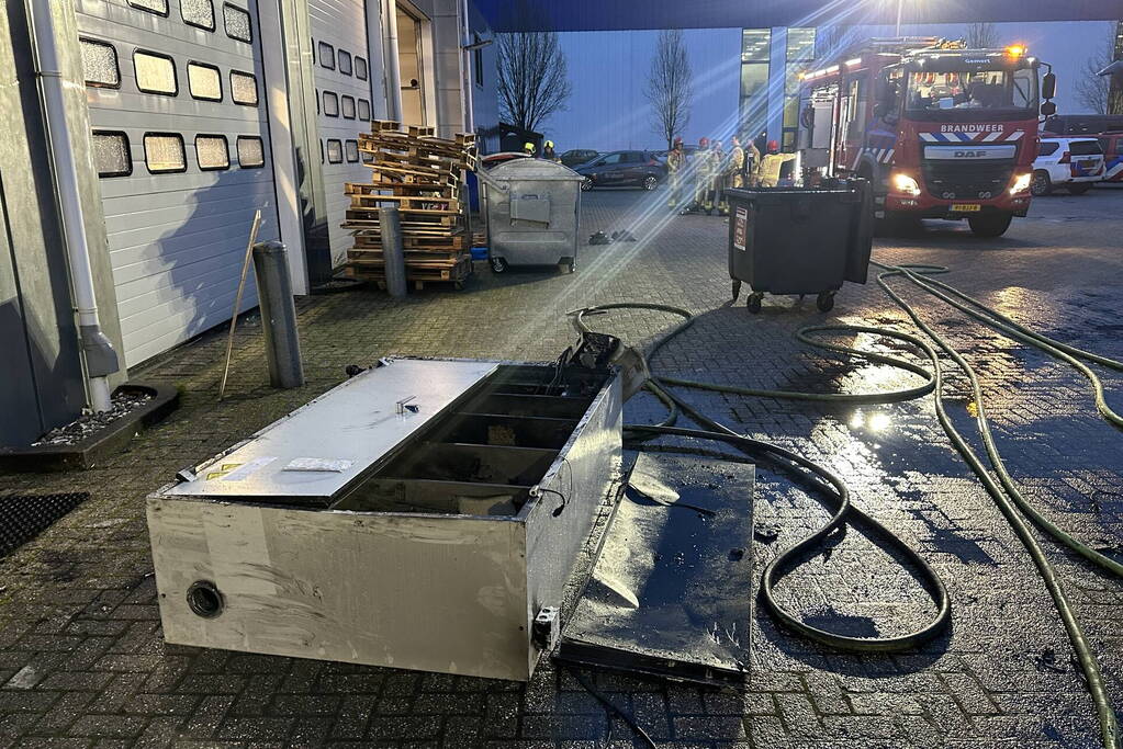 Fiets accu's vatten vlam