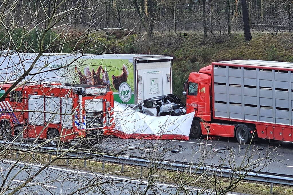 Twee vrachtwagens betrokken bij ernstig ongeval