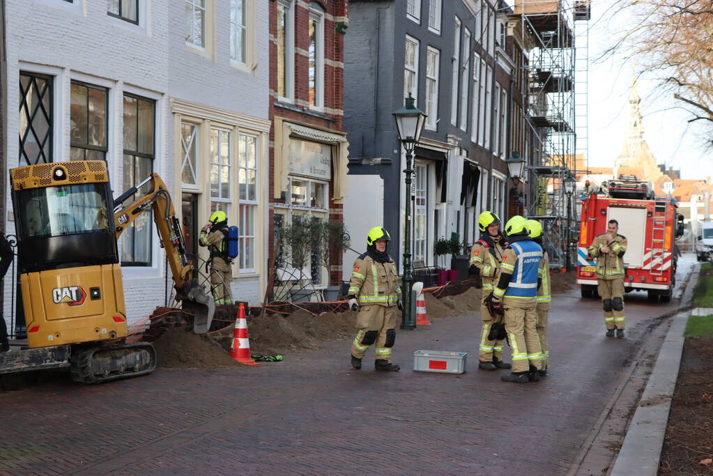 Gasleiding geraakt tijdens aanleg van glasvezelkabel