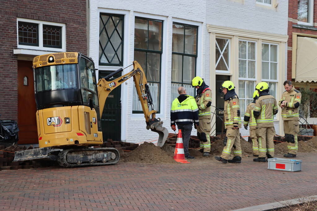 Gasleiding geraakt tijdens aanleg van glasvezelkabel