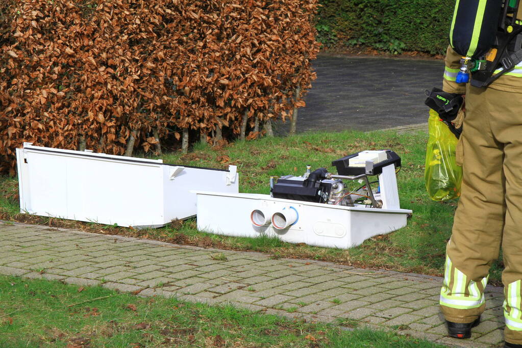Brand veroorzaakt door werkzaamheden voor warmtepomp