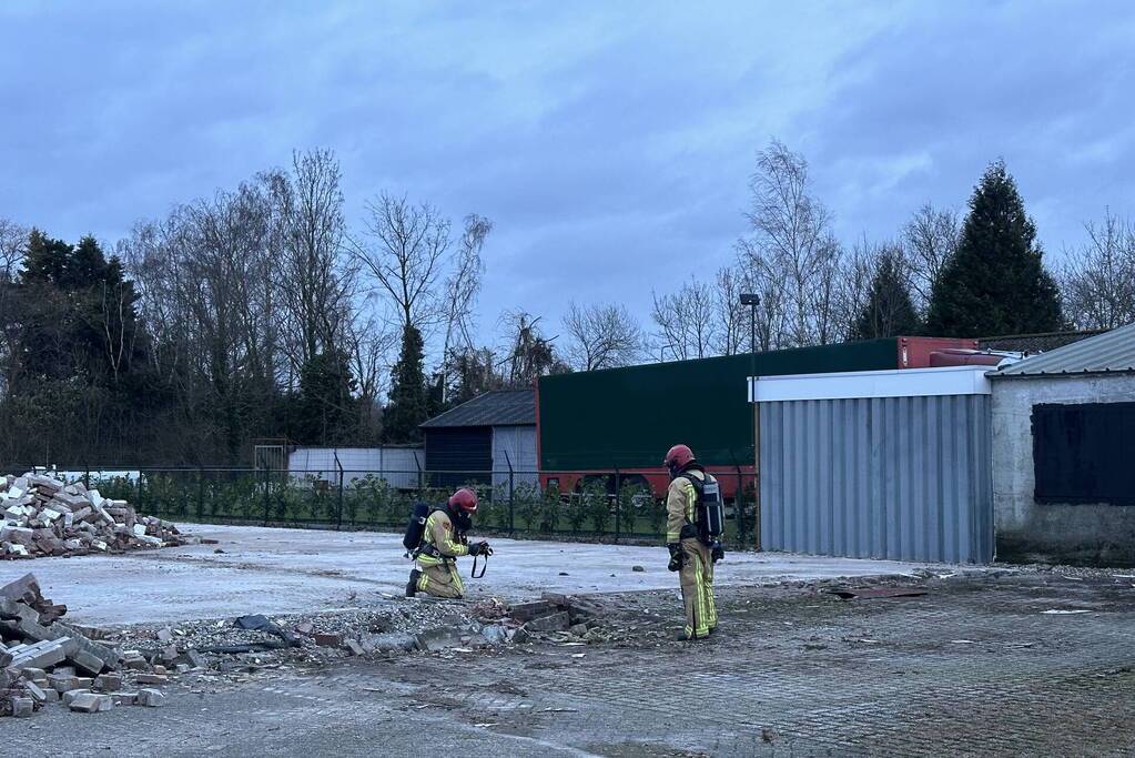 Gasleiding geraakt tijdens sloopwerkzaamheden