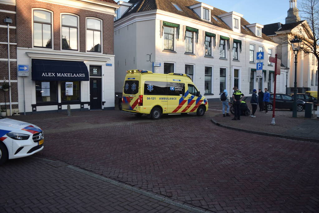 Scooterrijder en persoon op fatbike in botsing