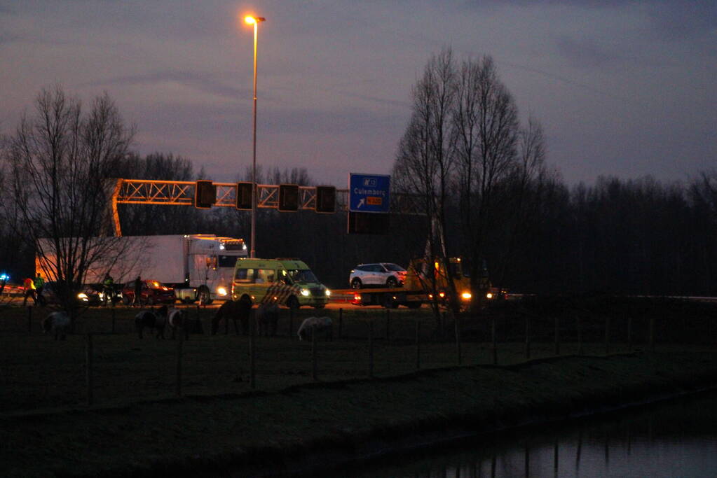 Flinke vertraging door ongeval op snelweg