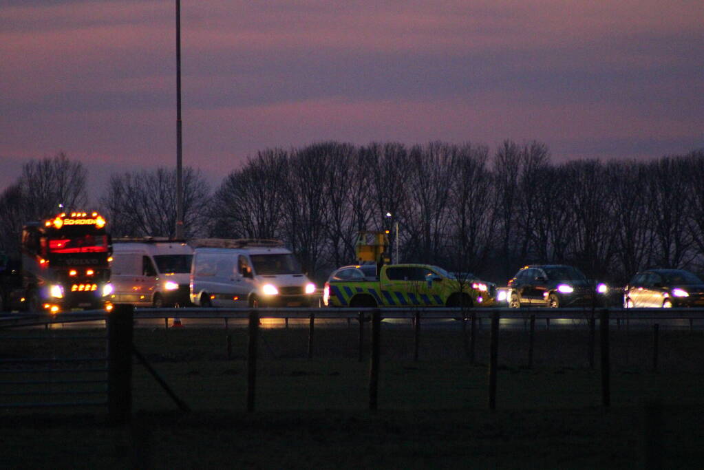 Flinke vertraging door ongeval op snelweg