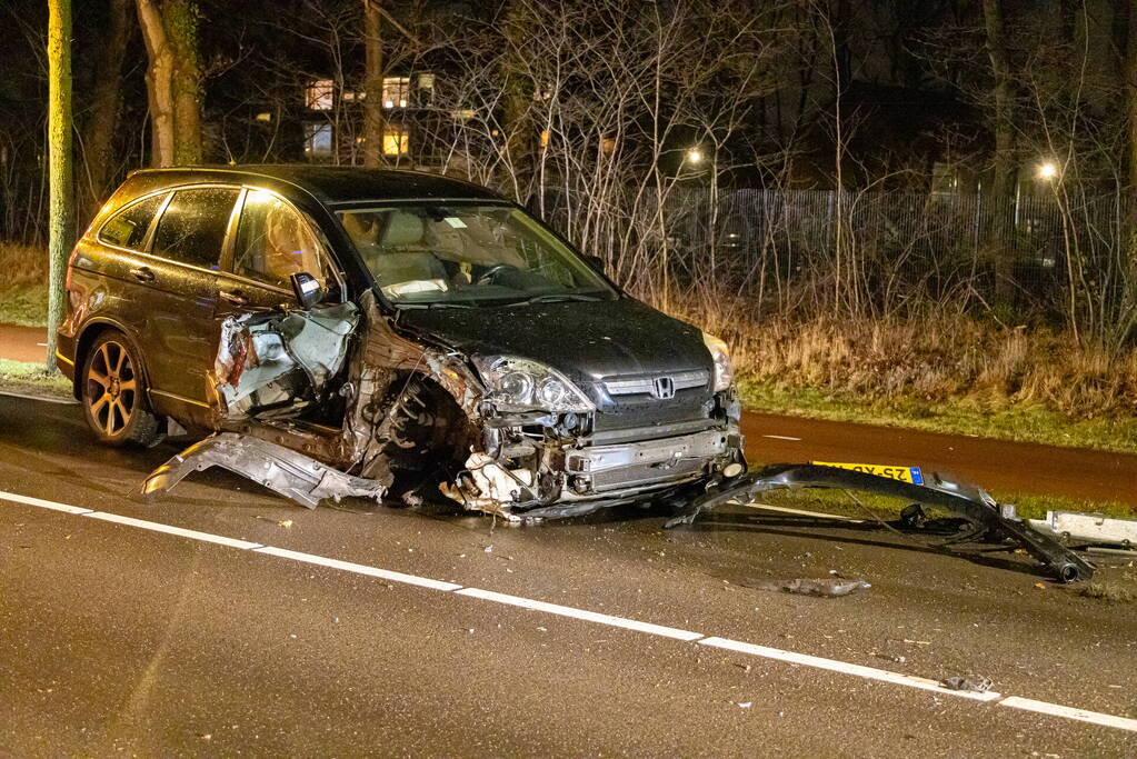Bestuurder onder invloed botst op boom