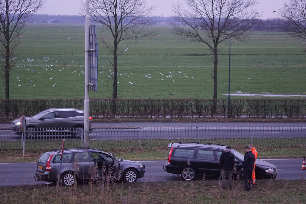 Schade bij ongeval tussen twee auto's