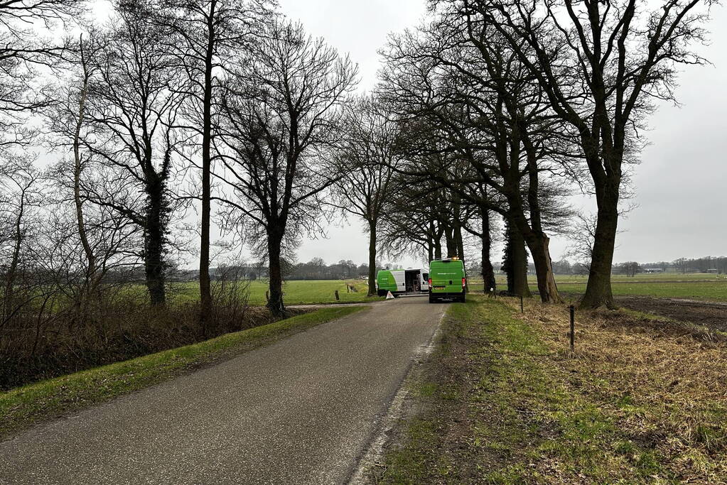 Flinke lekkage in gasleiding in buitengebied