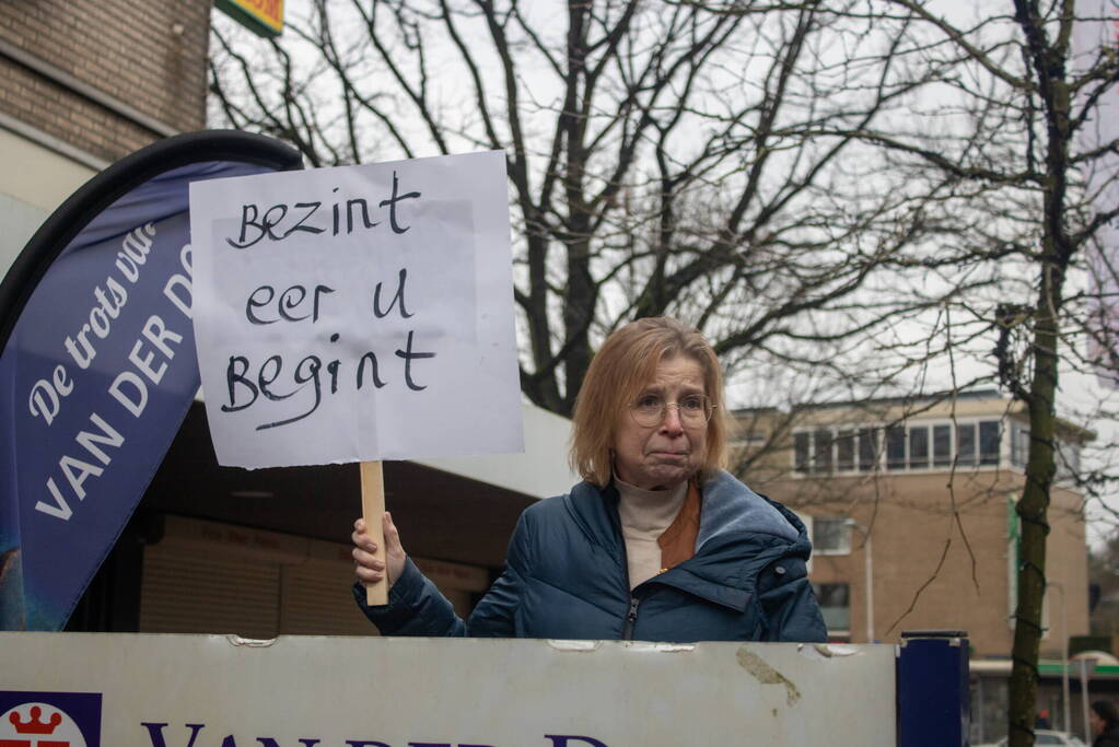 Demonstratie tegen komst coffeeshop