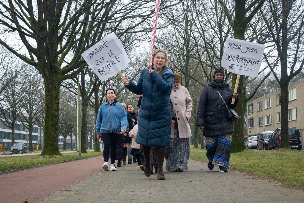 Demonstratie tegen komst coffeeshop