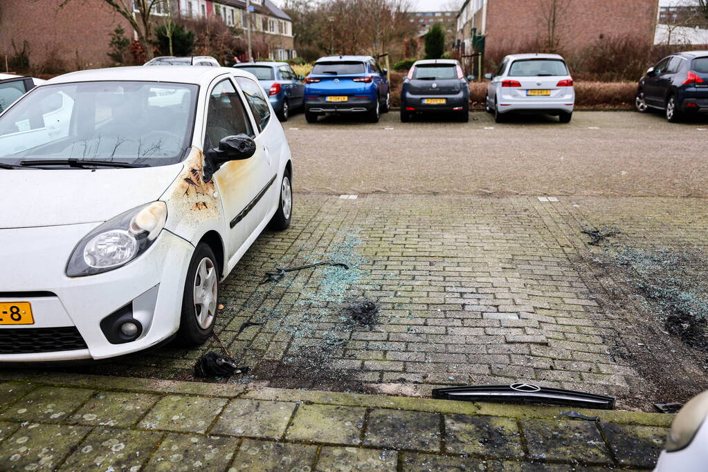 Geparkeerde auto loopt flinke schade door brand