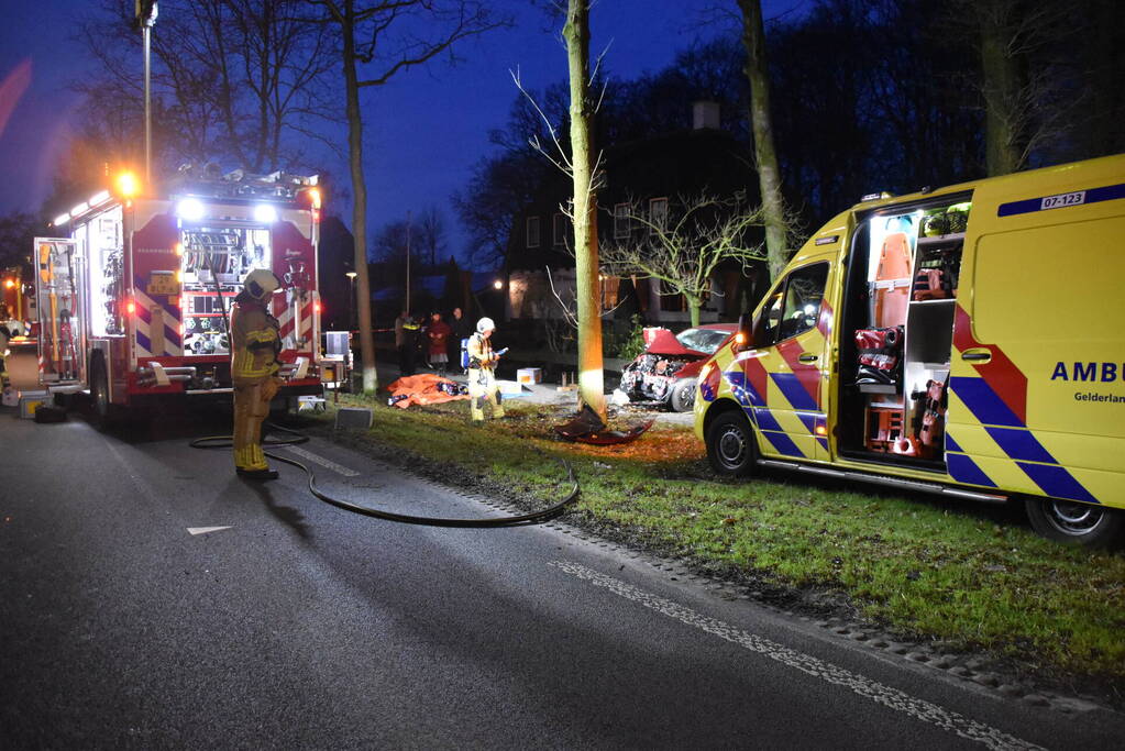 Automobilist ernstig gewond bij botsing met boom