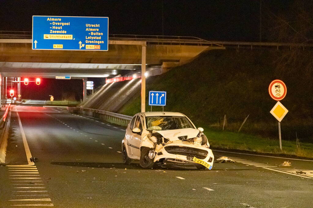 Veel schade bij botsing op kruising
