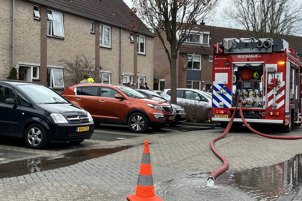 Felle brand in keuken van woning