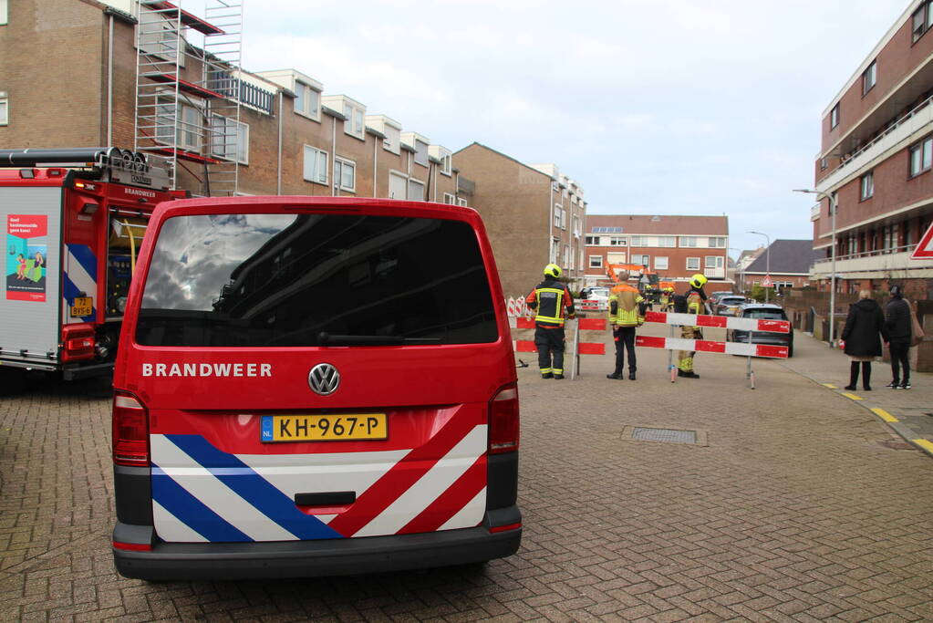 Gasleiding geraakt tijdens graafwerkzaamheden