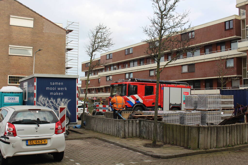 Gasleiding geraakt tijdens graafwerkzaamheden