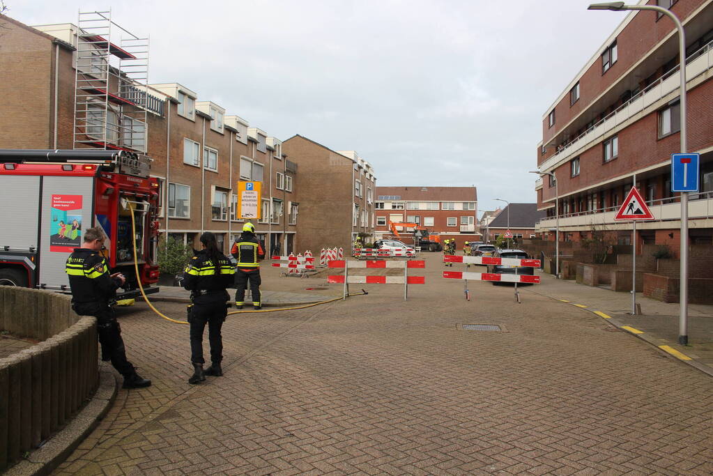 Gasleiding geraakt tijdens graafwerkzaamheden