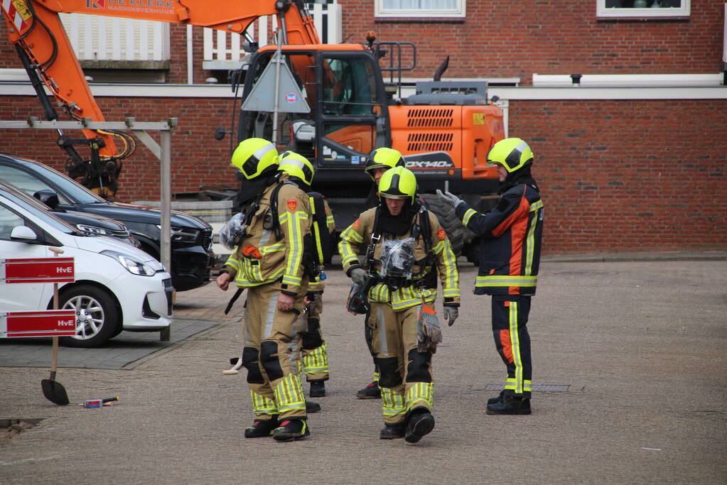 Gasleiding geraakt tijdens graafwerkzaamheden