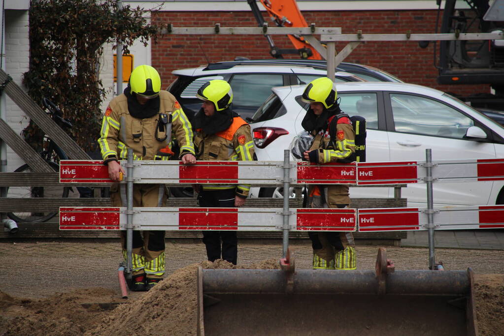 Gasleiding geraakt tijdens graafwerkzaamheden