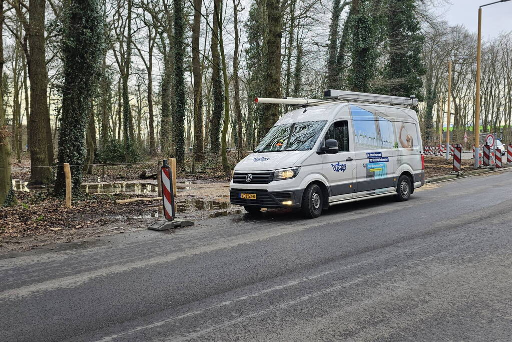 Waterlekkage veroorzaakt tijdens wegwerkzaamheden