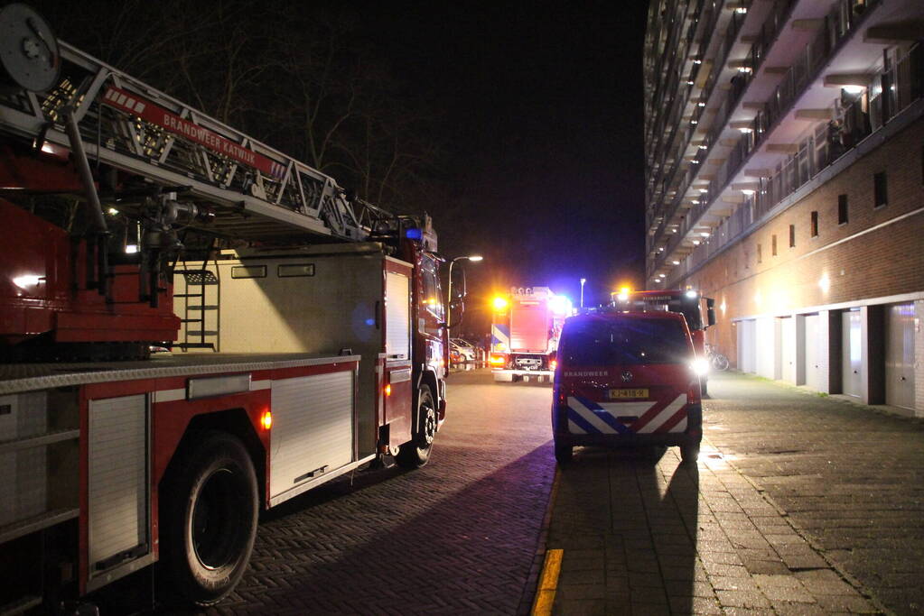 Brand op achtste verdieping van flat