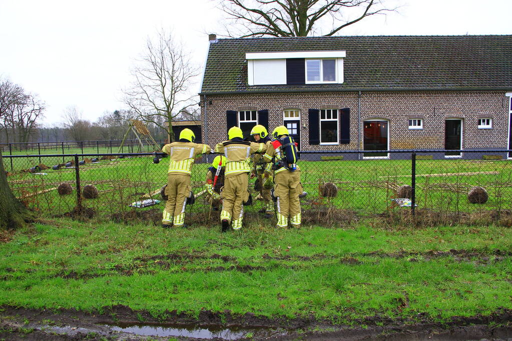 Gasleiding geraakt tijdens planten van bomen