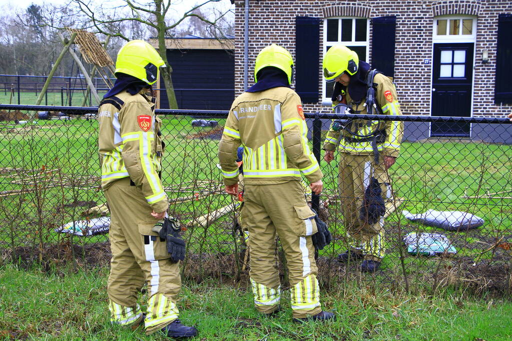 Gasleiding geraakt tijdens planten van bomen