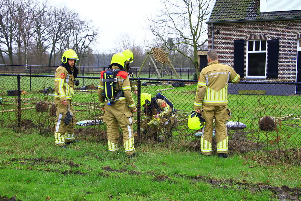 Gasleiding geraakt tijdens planten van bomen