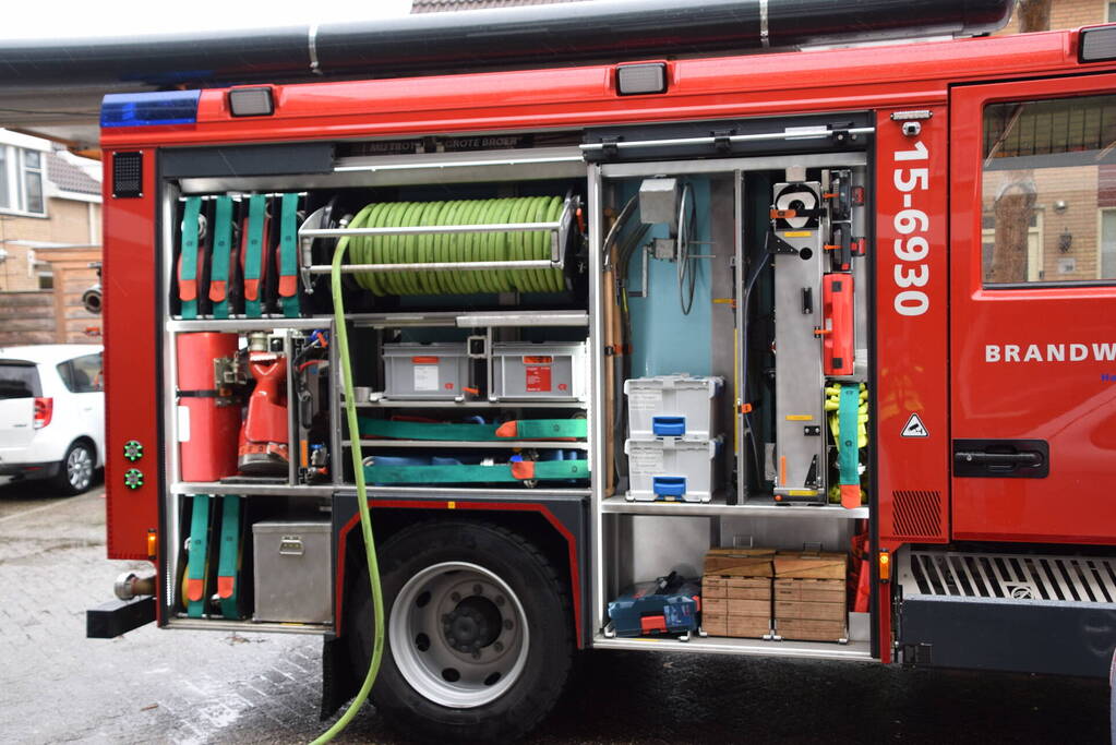 Brand in kelderbox snel onder controle