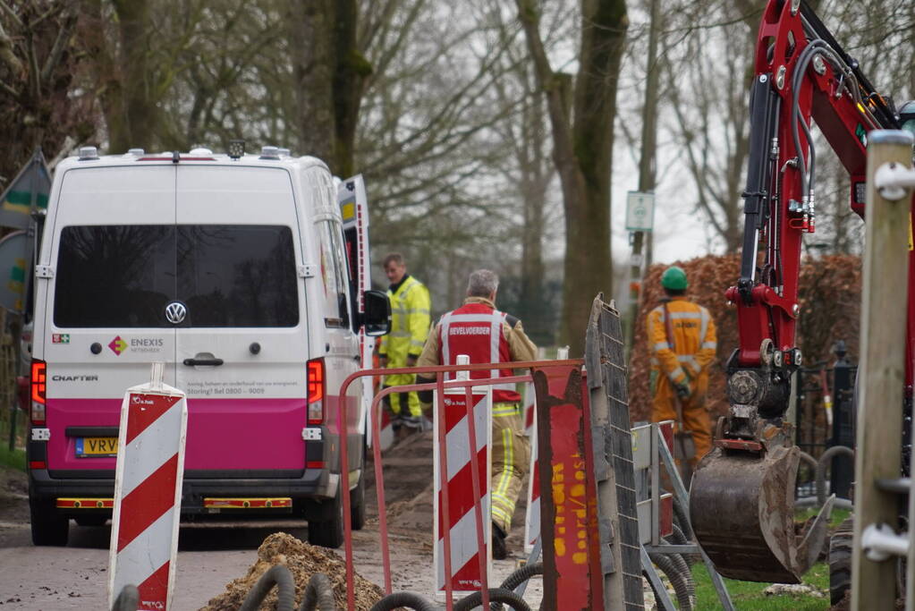 Gaslekkage door graafwerkzaamheden