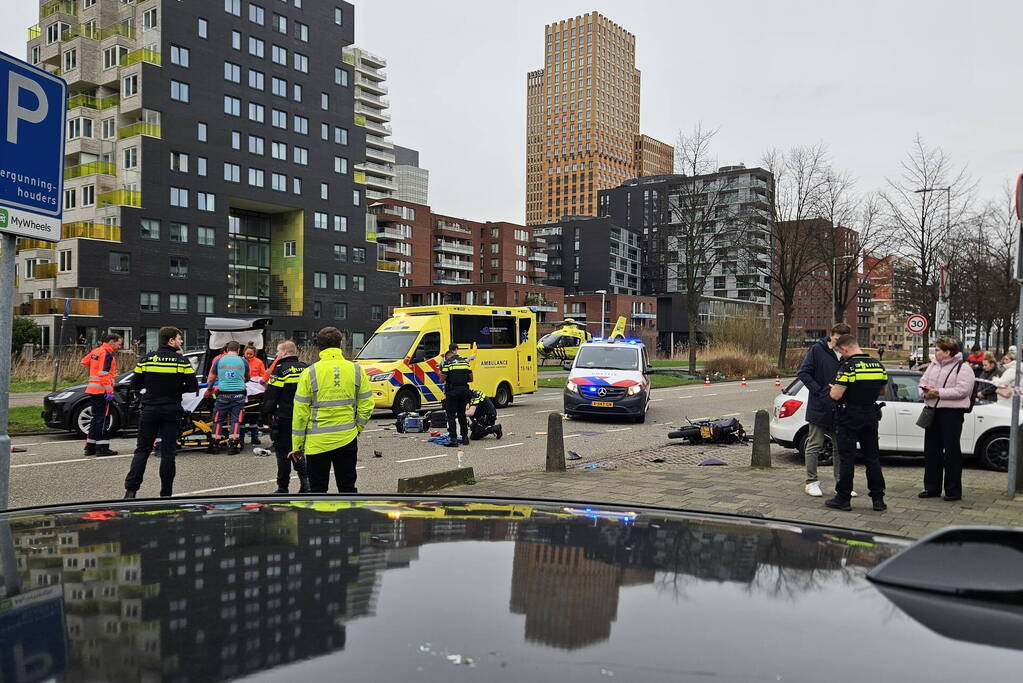 Ernstig ongeval tussen motorrijder en automobilist