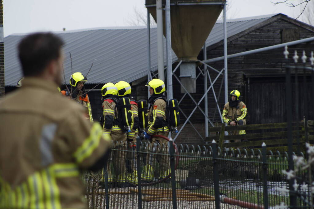 Schoorsteenbrand slaat over naar rietenkap