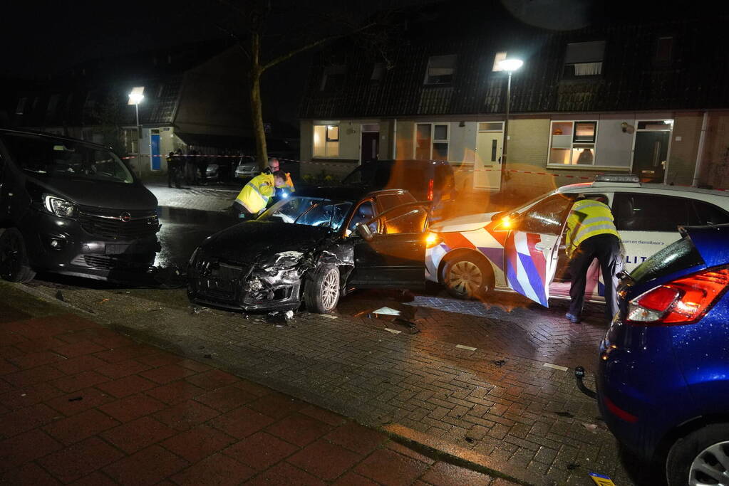 Achtervolging eindigd in flinke crash