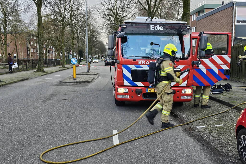 Brand in schuur van woning