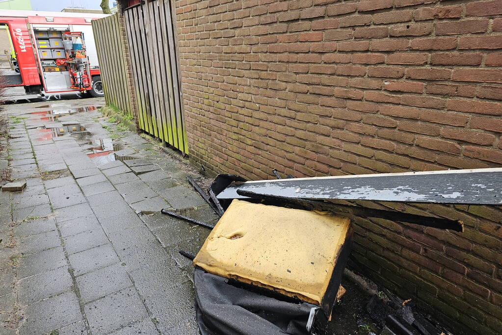 Brand in schuur van woning