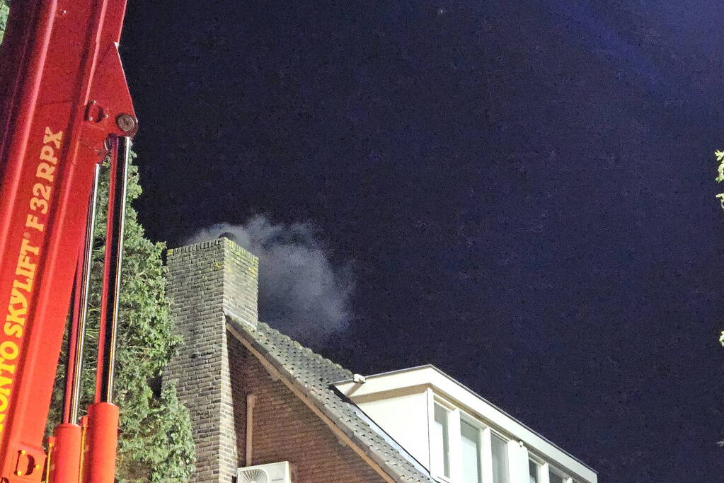 Brandweer ingezet voor brand in een schoorsteen