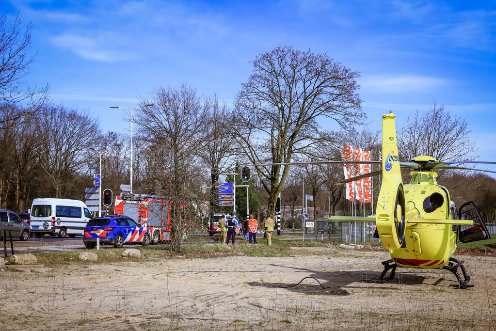 Traumahelikopter landt voor incident met wielrenner