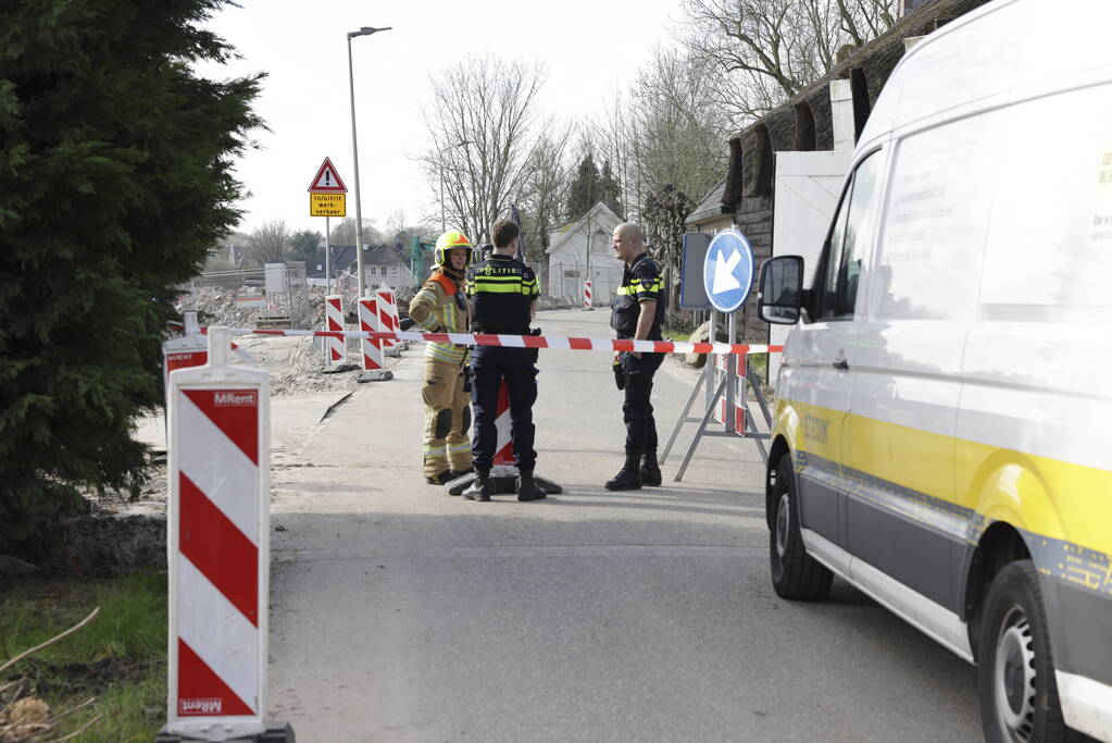 Straat afgezet door gaslekkage